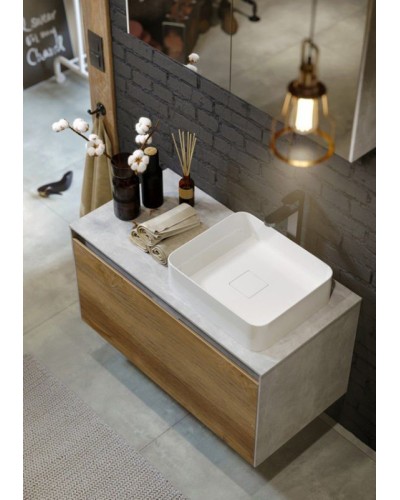 Корпус тумбы под раковину Aqwella 5 Stars Mobi 80 MOB0108BS подвесной Бетон светлый