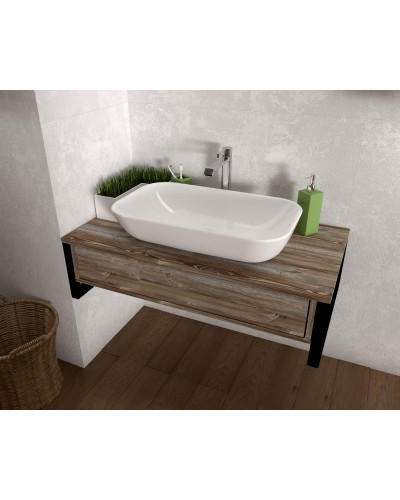 Тумба под раковину 1MarKa Grunge Loft 100П У85847 подвесная Дуб намибия