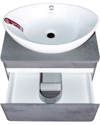 Тумба под раковину Style Line Атлантика Люкс Plus 60 СС-00002279 подвесная Темный бетон