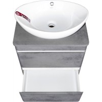 Тумба под раковину Style Line Атлантика Люкс Plus 60 СС-00002279 подвесная Темный бетон