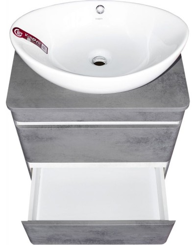 Тумба под раковину Style Line Атлантика Люкс Plus 60 СС-00002279 подвесная Темный бетон