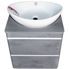 Тумба под раковину Style Line Атлантика Люкс Plus 70 СС-00002282 подвесная Темный бетон