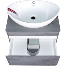 Тумба под раковину Style Line Атлантика Люкс Plus 70 СС-00002282 подвесная Темный бетон