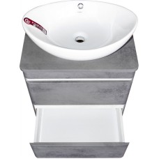 Тумба под раковину Style Line Атлантика Люкс Plus 70 СС-00002282 подвесная Темный бетон
