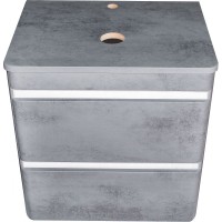 Тумба под раковину Style Line Атлантика Люкс Plus 80 СС-00002283 подвесная Темный бетон