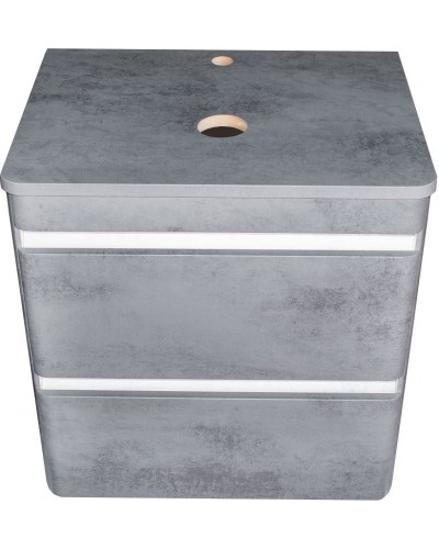 Тумба под раковину Style Line Атлантика Люкс Plus 80 СС-00002283 подвесная Темный бетон