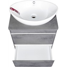 Тумба под раковину Style Line Атлантика Люкс Plus 80 СС-00002283 подвесная Темный бетон