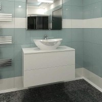 Тумба с раковиной Orange Otto 100 Ot-100TuMDF+G56 Белая