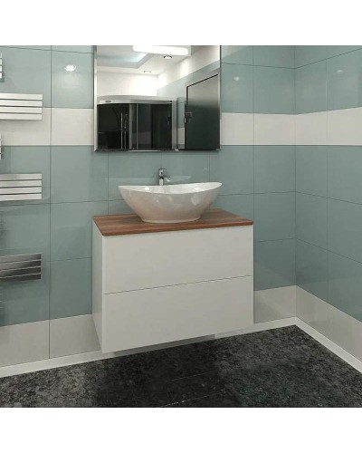 Тумба с раковиной Orange Otto 75 Ot-75TuWOOD+G56 Белая