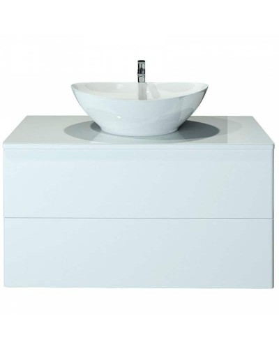 Тумба с раковиной Orange Otto 100 Ot-100TuGLASS+G56 Белая