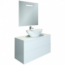 Тумба с раковиной Orange Otto 100 Ot-100TuGLASS+G56 Белая