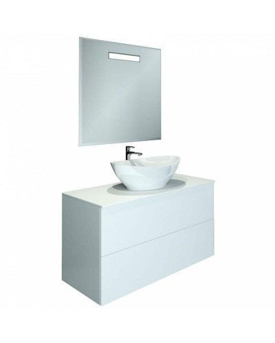 Тумба с раковиной Orange Otto 100 Ot-100TuGLASS+G56 Белая