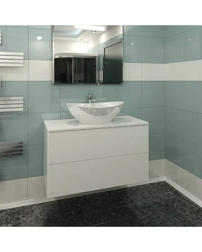 Тумба с раковиной Orange Otto 100 Ot-100TuSTONE+G56 Белая