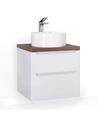 Тумба под раковину Jorno Wood 60 wood.01.60/P/W подвесная Белая