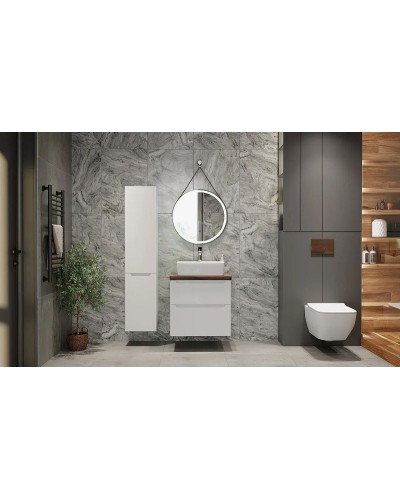 Тумба под раковину Jorno Wood 60 wood.01.60/P/W подвесная Белая