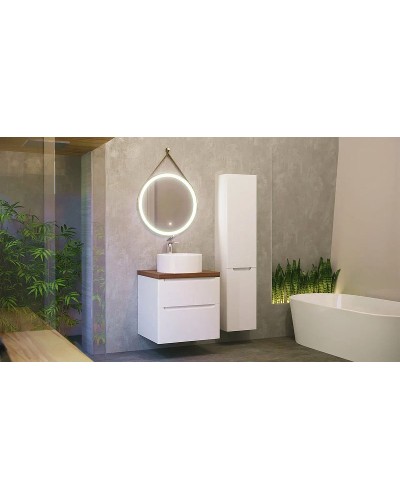 Тумба под раковину Jorno Wood 60 wood.01.60/P/W подвесная Белая