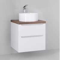 Тумба под раковину Jorno Wood 60 wood.01.60/P/W подвесная Белая