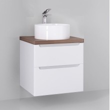 Тумба под раковину Jorno Wood 60 wood.01.60/P/W подвесная Белая