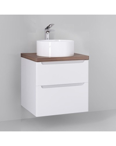 Тумба под раковину Jorno Wood 60 wood.01.60/P/W подвесная Белая