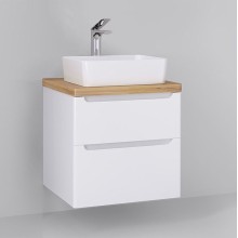 Тумба под раковину Jorno Wood 60 wood.01.60/P/W подвесная Белая
