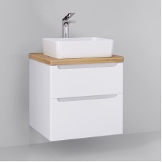 Тумба под раковину Jorno Wood 60 wood.01.60/P/W подвесная Белая