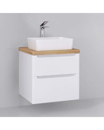 Тумба под раковину Jorno Wood 60 wood.01.60/P/W подвесная Белая