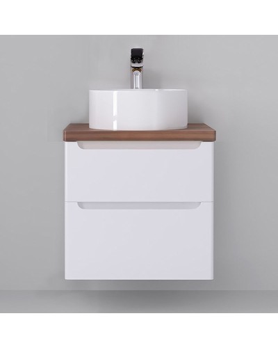 Тумба под раковину Jorno Wood 60 wood.01.60/P/W подвесная Белая