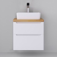 Тумба под раковину Jorno Wood 60 wood.01.60/P/W подвесная Белая