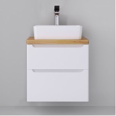 Тумба под раковину Jorno Wood 60 wood.01.60/P/W подвесная Белая
