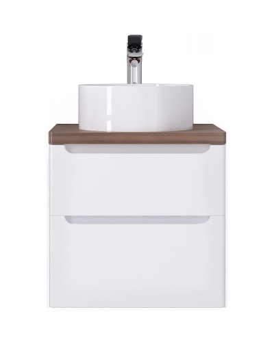 Тумба под раковину Jorno Wood 60 wood.01.60/P/W подвесная Белая