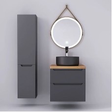 Тумба под раковину Jorno Wood 60 wood.01.60/P/GR подвесная Серая