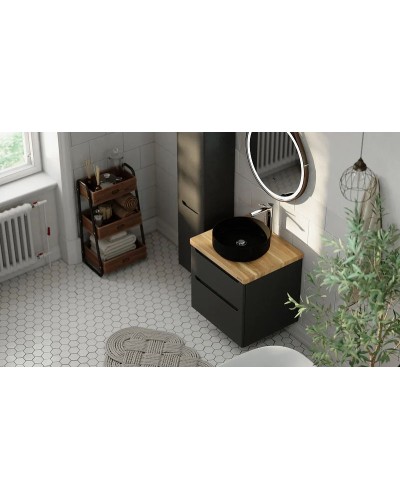 Тумба под раковину Jorno Wood 60 wood.01.60/P/GR подвесная Серая