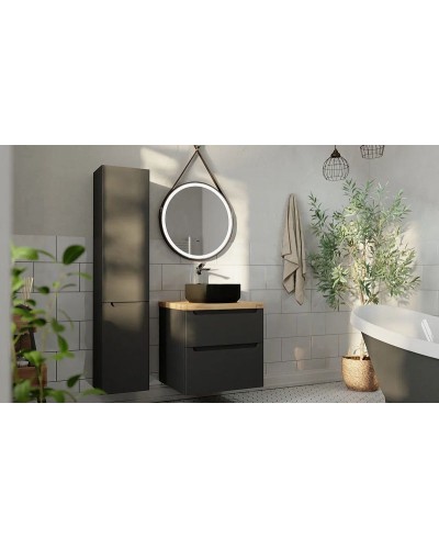 Тумба под раковину Jorno Wood 60 wood.01.60/P/GR подвесная Серая