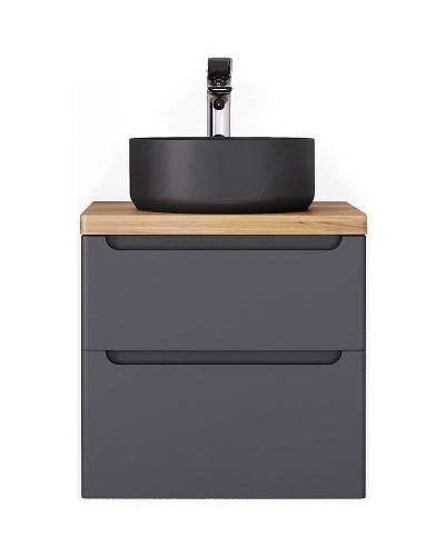 Тумба под раковину Jorno Wood 60 wood.01.60/P/GR подвесная Серая