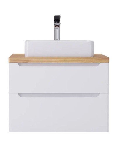 Тумба под раковину Jorno Wood 80 wood.01.80/P/W подвесная Белая