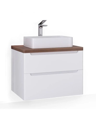 Тумба под раковину Jorno Wood 80 wood.01.80/P/W подвесная Белая