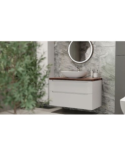 Тумба под раковину Jorno Wood 80 wood.01.80/P/W подвесная Белая