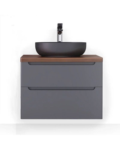 Тумба под раковину Jorno Wood 80 wood.01.80/P/GR подвесная Серая