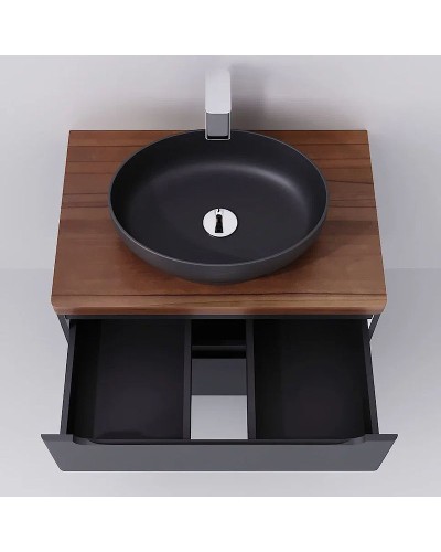 Тумба под раковину Jorno Wood 80 wood.01.80/P/GR подвесная Серая