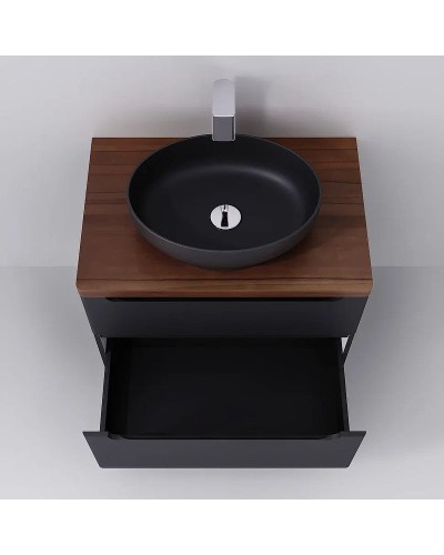 Тумба под раковину Jorno Wood 80 wood.01.80/P/GR подвесная Серая