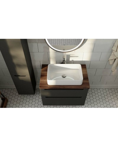 Тумба под раковину Jorno Wood 80 wood.01.80/P/GR подвесная Серая