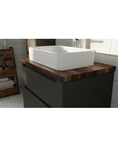 Тумба под раковину Jorno Wood 80 wood.01.80/P/GR подвесная Серая