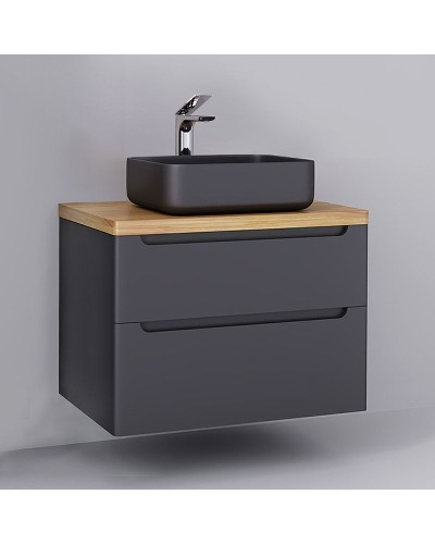 Тумба под раковину Jorno Wood 80 wood.01.80/P/GR подвесная Серая