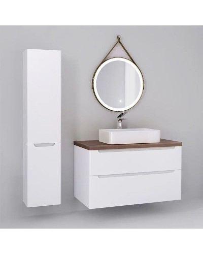 Тумба под раковину Jorno Wood 100 wood.01.100/P/W подвесная Белая
