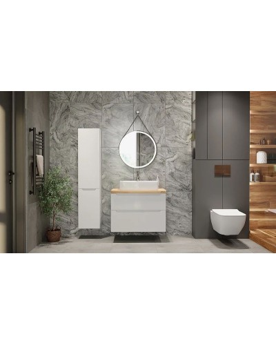 Тумба под раковину Jorno Wood 100 wood.01.100/P/W подвесная Белая