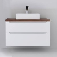 Тумба под раковину Jorno Wood 100 wood.01.100/P/W подвесная Белая