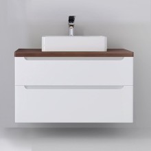 Тумба под раковину Jorno Wood 100 wood.01.100/P/W подвесная Белая