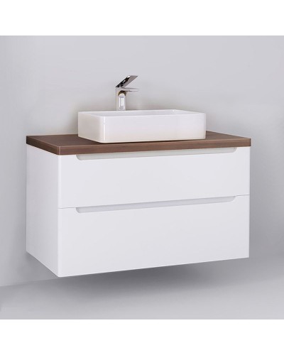 Тумба под раковину Jorno Wood 100 wood.01.100/P/W подвесная Белая