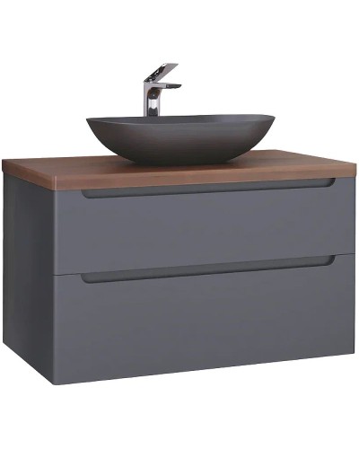 Тумба под раковину Jorno Wood 100 wood.01.100/P/GR подвесная Серая