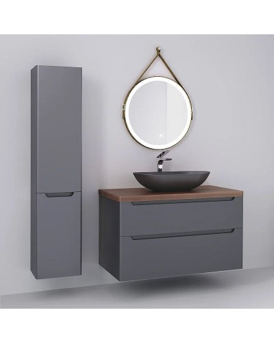 Тумба под раковину Jorno Wood 100 wood.01.100/P/GR подвесная Серая